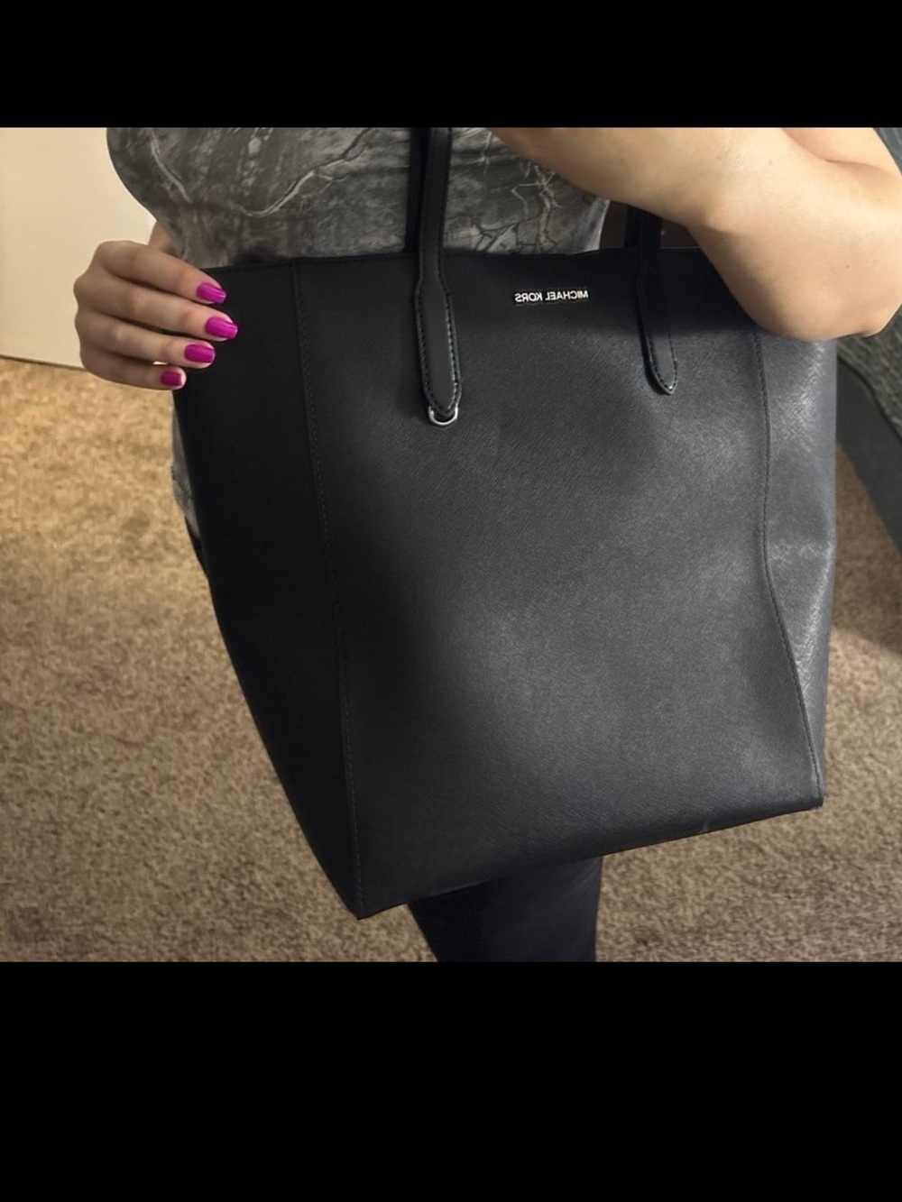 Michael Kors Black Saffiano Leather Tote